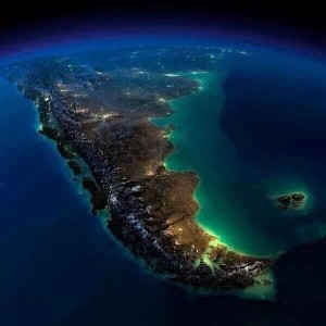 ¡Impresionante! Argentina y Chile desde el espacio.