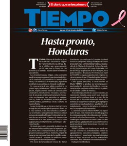 Golpe duro a la democracia y la libertad de expresión en Honduras