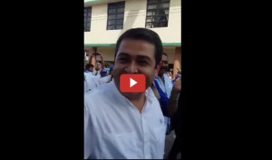 ¡VIDEO! Abuchean a Juan Orlando Hernández en su visita a Tela