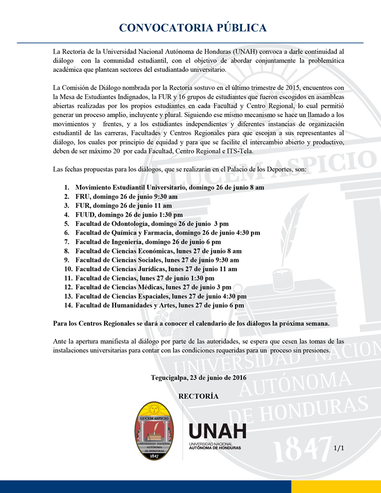 CONVOCATORIA