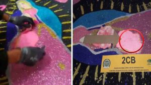 Usan cuadro de la Virgen María para ocultar cocaína