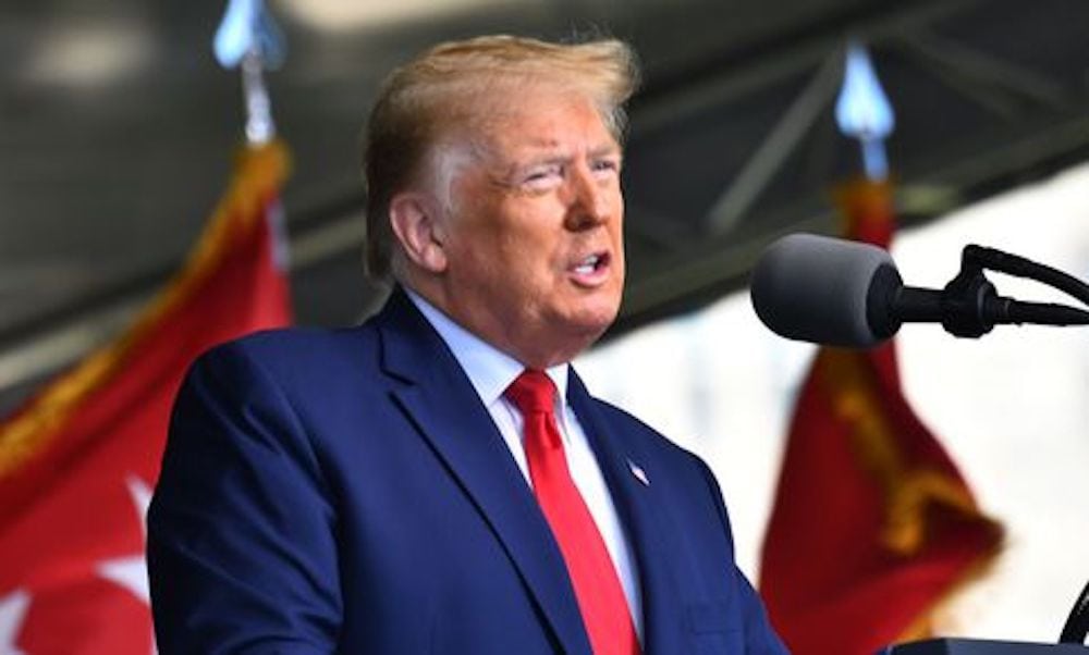Donald Trump en la graduación de la Academia Militar de West Point, en Nueva York.