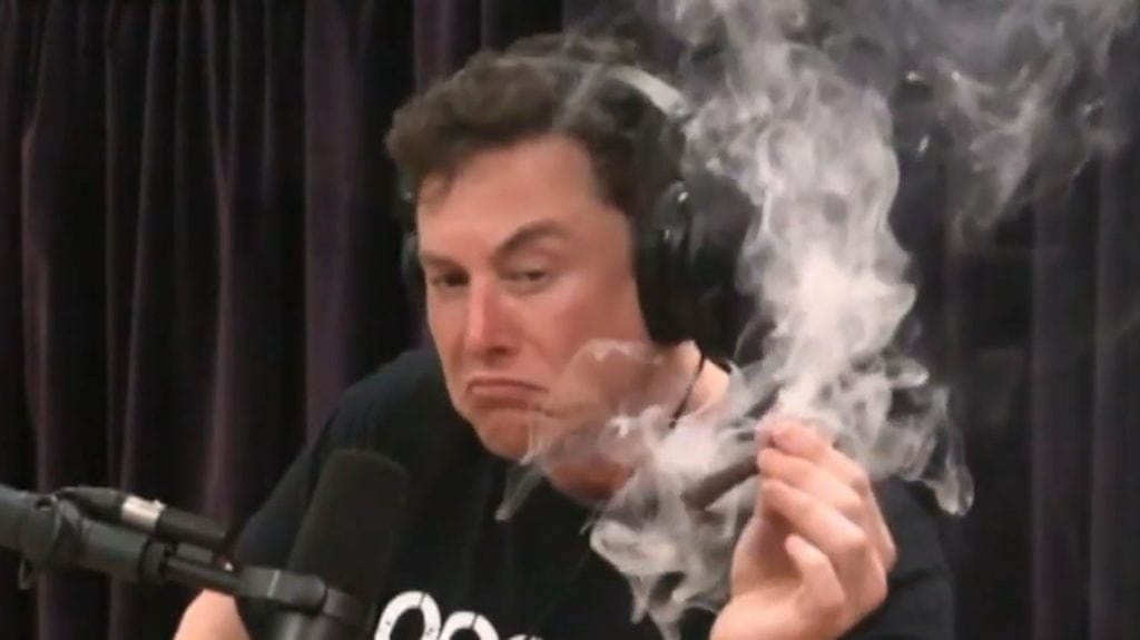Elon Musk fuma marihuana