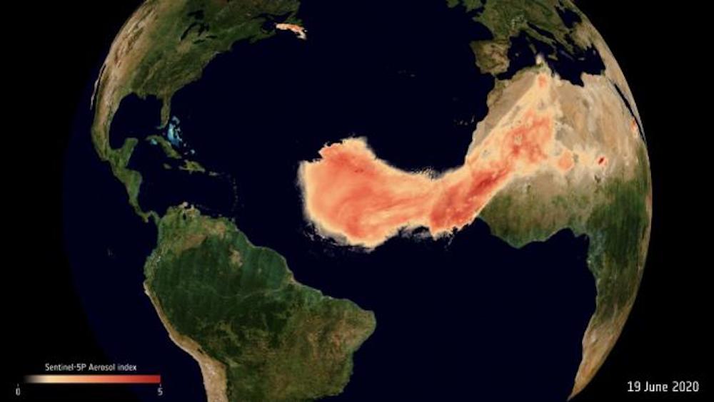 “Godzilla”, proveniente del Sahara, se extiende a través del Atlántico.