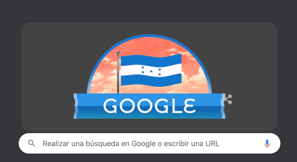 Google rinde tributo a Honduras por conmemorar el “Día de la Independencia”.