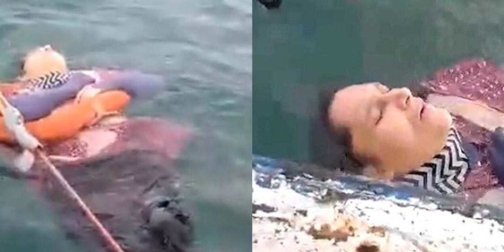 mujer es encontrada flotando