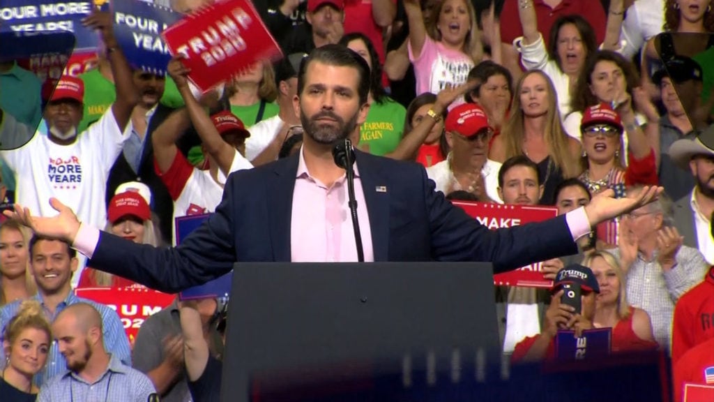 Donald Trump Jr: Biden el más corrupto.