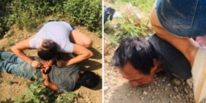 Mujer somete y amarra con una cuerda a violador de menores en Hidalgo, México