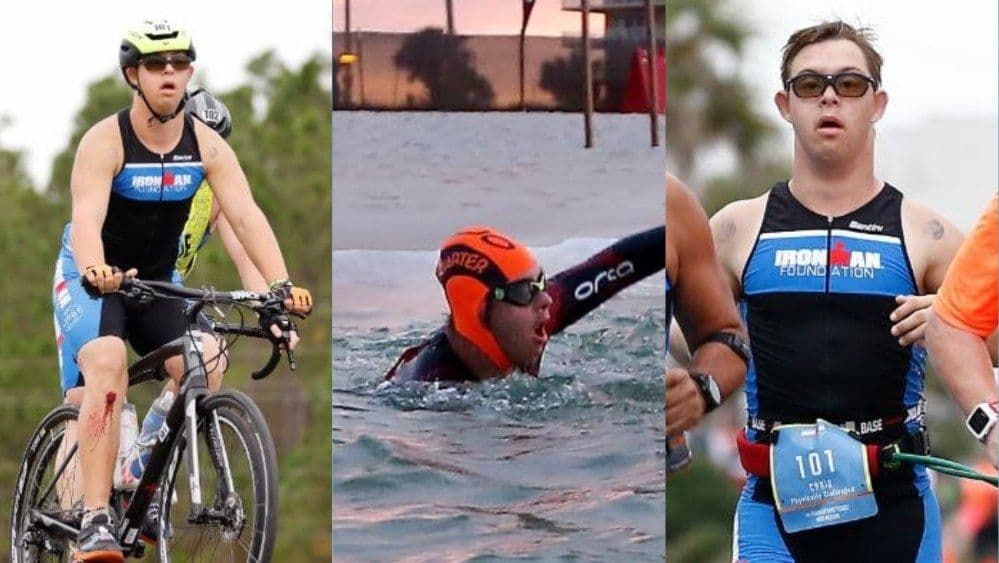 Joven con síndrome de Down completa un triatlón Ironman y hace historia.