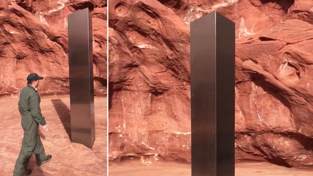 Un monolito metálico en medio del desierto en EEUU tiene sorprendido a las autoridades de seguridad