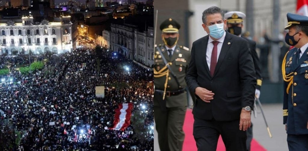 Lucha del pueblo peruano logra la renuncia de Merino, aún no se elige un presidente.