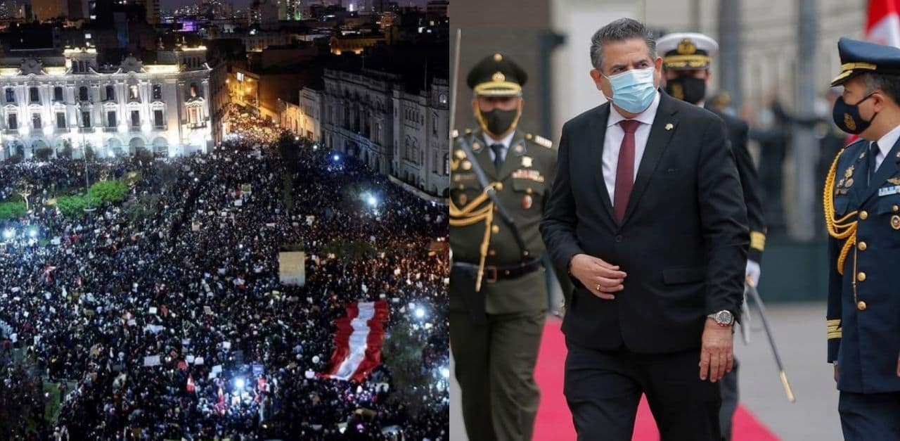 Lucha del pueblo peruano logra la renuncia de Merino, aún no se elige un presidente.