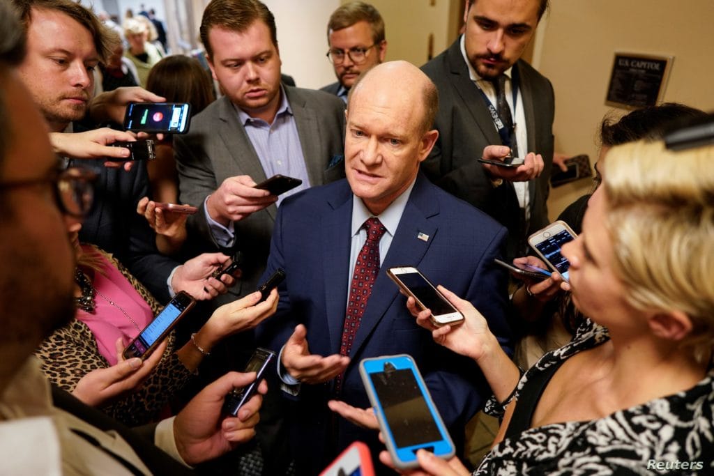 Senador demócrata por Delaware, Chris Coons.