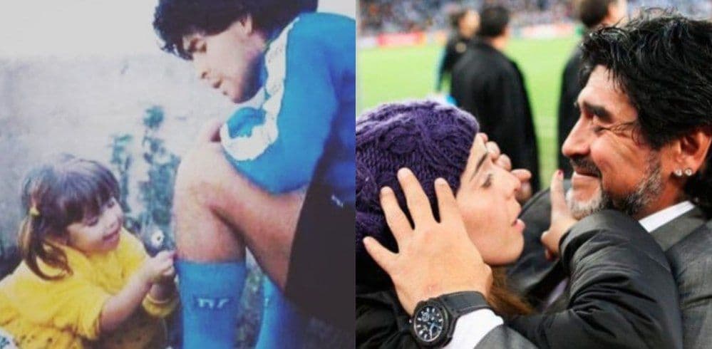 Hija mayor de Maradona promete amarlo y defenderlo todo la vida
