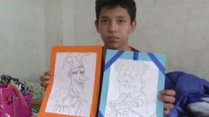 ‘No me gusta que llore’: Niño vende dibujos en las redes para pagar la cirugía de su madre