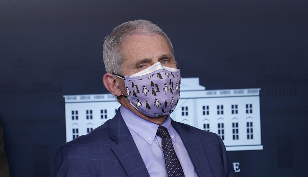 Anthony Fauci doble mascarilla