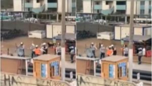 Ingenieros bailan en su horario laboral y pobladores denuncian que llevan dos años en la misma obra