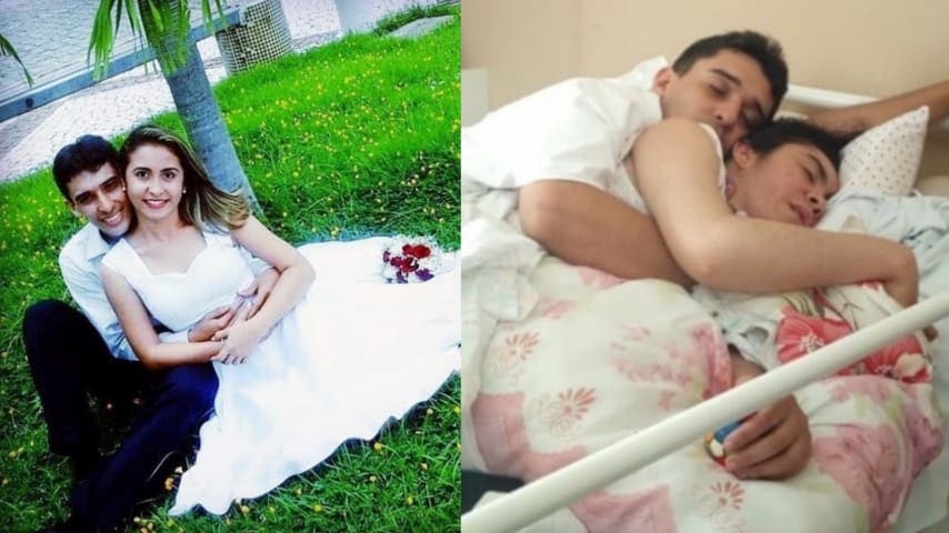 El verdadero amor: Joven se dedica a tiempo completo a cuidar a su esposa en estado vegetal