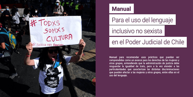 Poder Judicial de Chile usará manual de lenguaje no sexista: “Compañere” está incluido