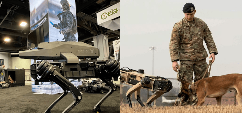 Un perro robot armado con rifle está causando alarma en el mundo