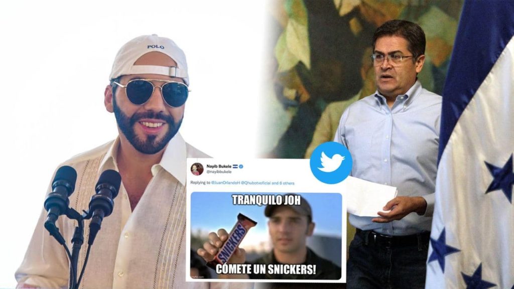 Bukele trolea a Juan Orlando Hernández