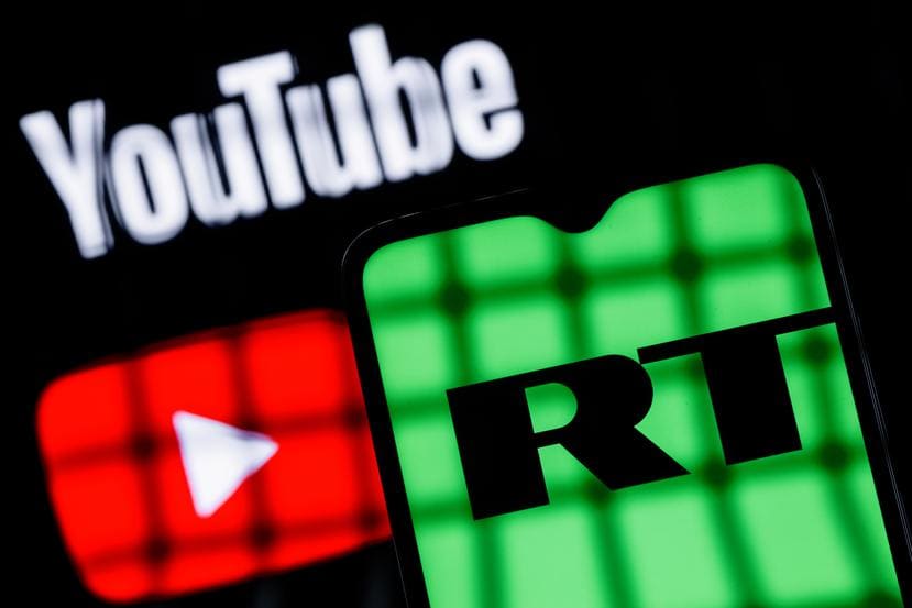El canal RT fue eliminado de YouTube por sus nexos con el gobierno ruso