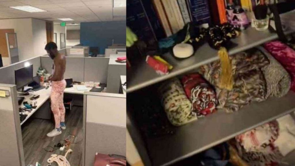Empleado vive en la oficina porque no le pagan lo suficiente