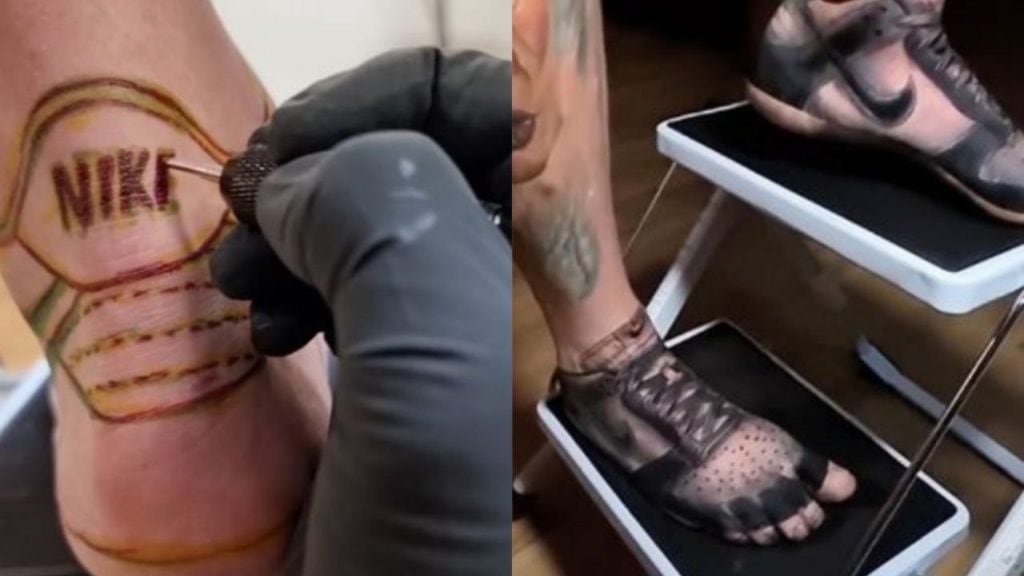 Hombre se tatúa zapatos en sus pies para no pagar más por unos nuevos