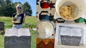 Los platillos de “infarto”: Joven se dedica a buscar recetas en las lápidas de los cementerios y cocinarlas