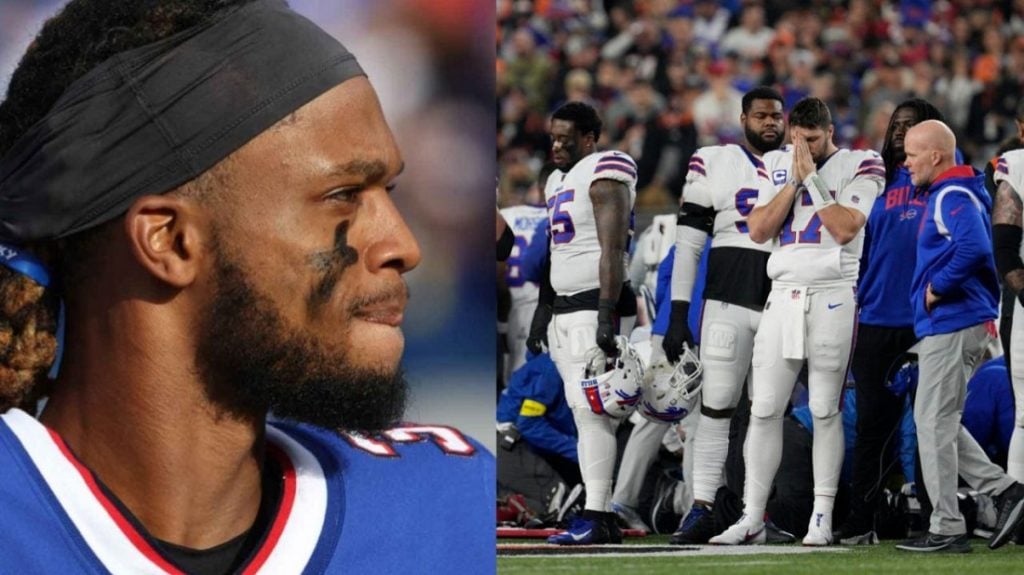 Jugador del Bills de Buffalo en estado crítico tras colapsar en el campo de juego