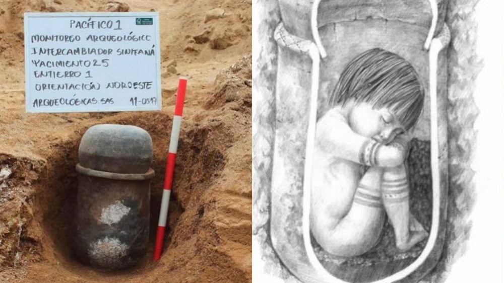 Encuentran cadáver de un bebé de 1,640 años de antigüedad