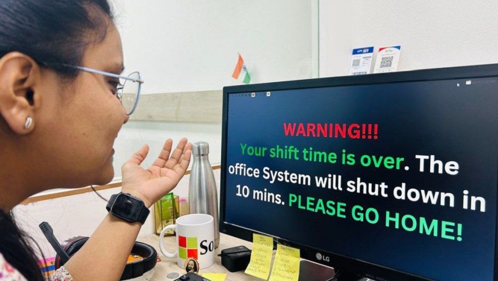 Empresa envía a sus empleados un mensaje cuando termina su hora laboral: “Vete a casa”