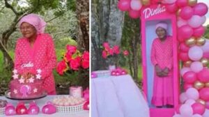 Abuelita celebra sus 107 años como todo una Barbie, la más hermosa