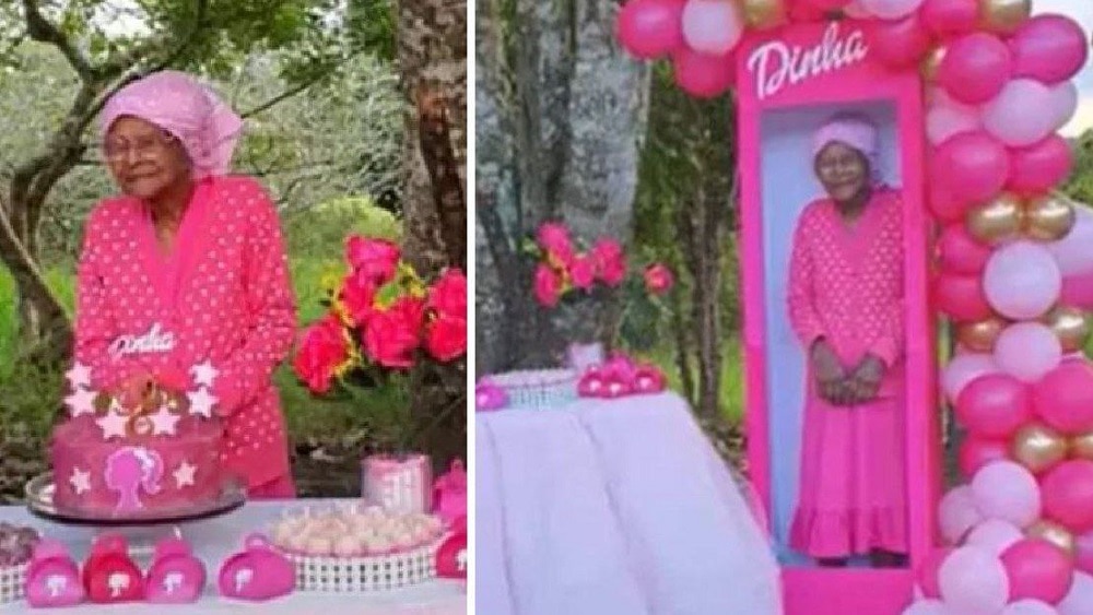 Abuelita celebra sus 107 años como todo una Barbie, la más hermosa