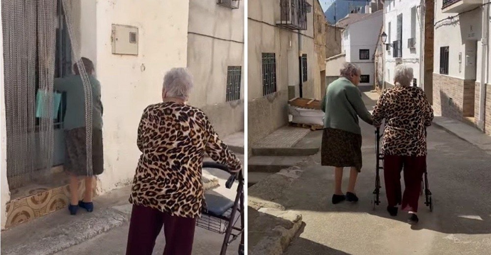 Abuelitas se esperan para ir a comer juntas: “La vida son esos pequeños detalles”