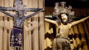 El Cristo Negro de Lepanto no era de ese color, tenía capaz de suciedad