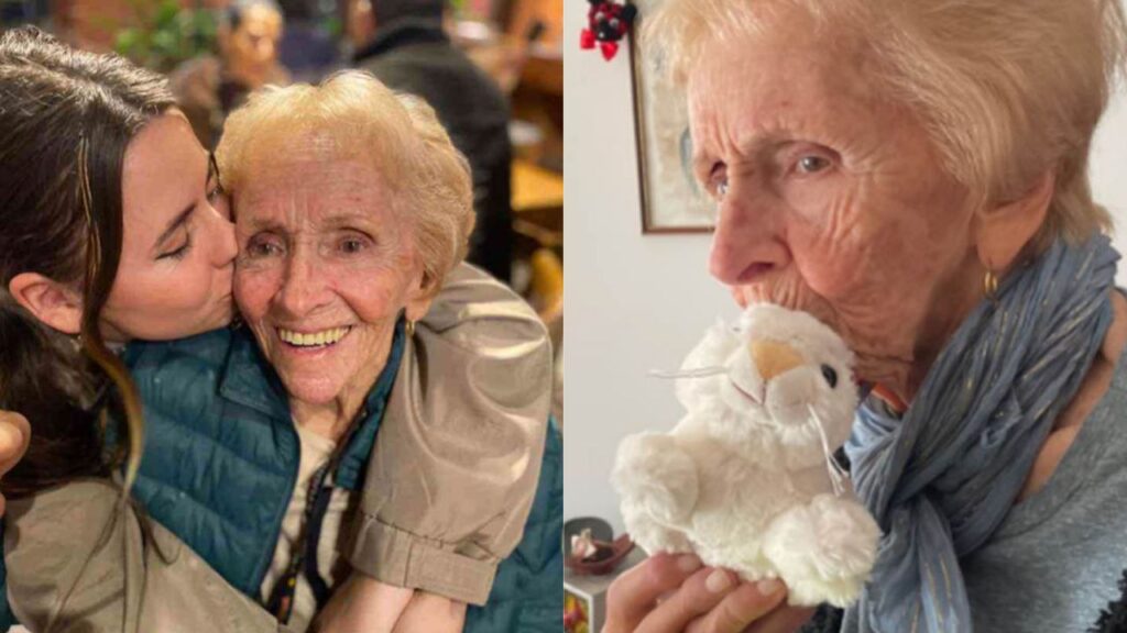 Nieta le regala a su abuela de 96 años el primer juguete de su vida