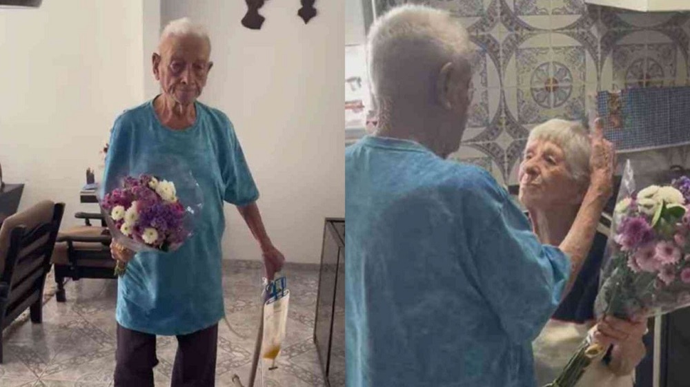 Abuelito de 96 años pide flores para regalarle a su esposa: “Sigue enamorado”