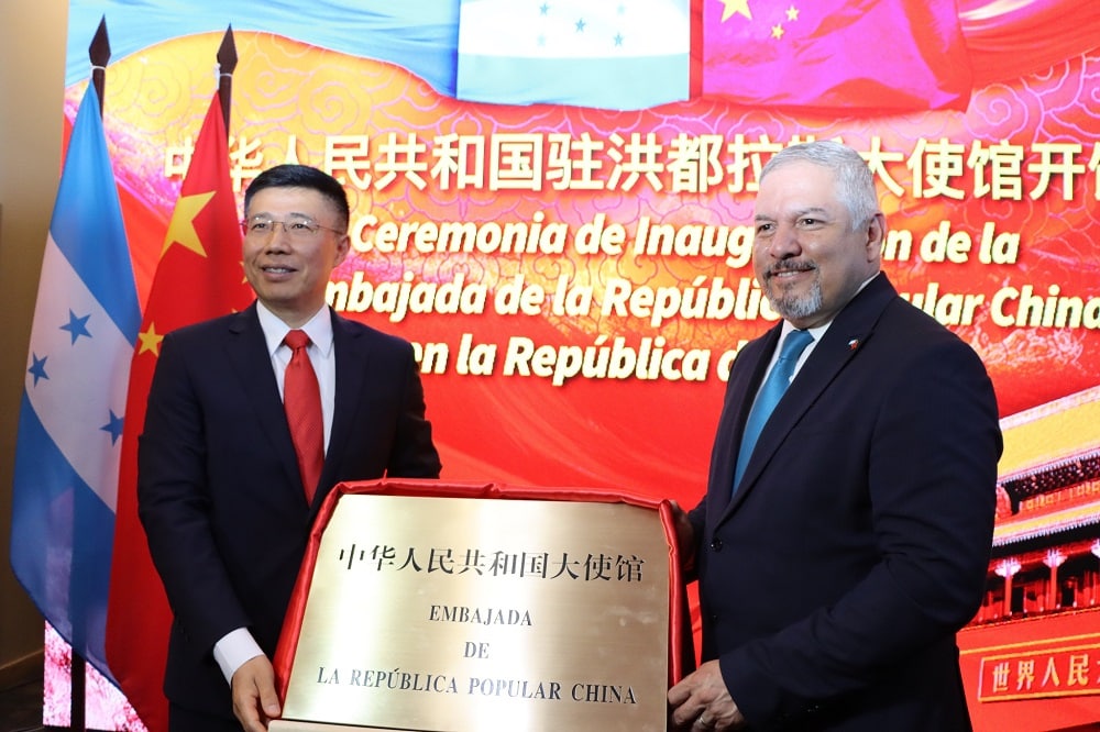 China abre su embajada en Honduras previo a viaje oficial de la presidenta Xiomara Castro