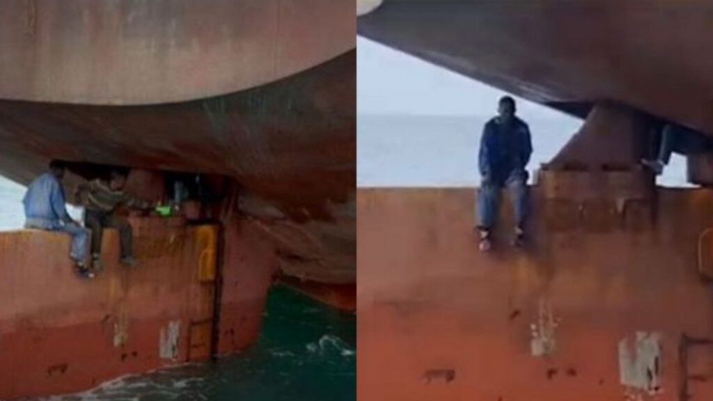 El drama de la migración: Cuatro nigerianos viajaban escondidos en el timón de un barco