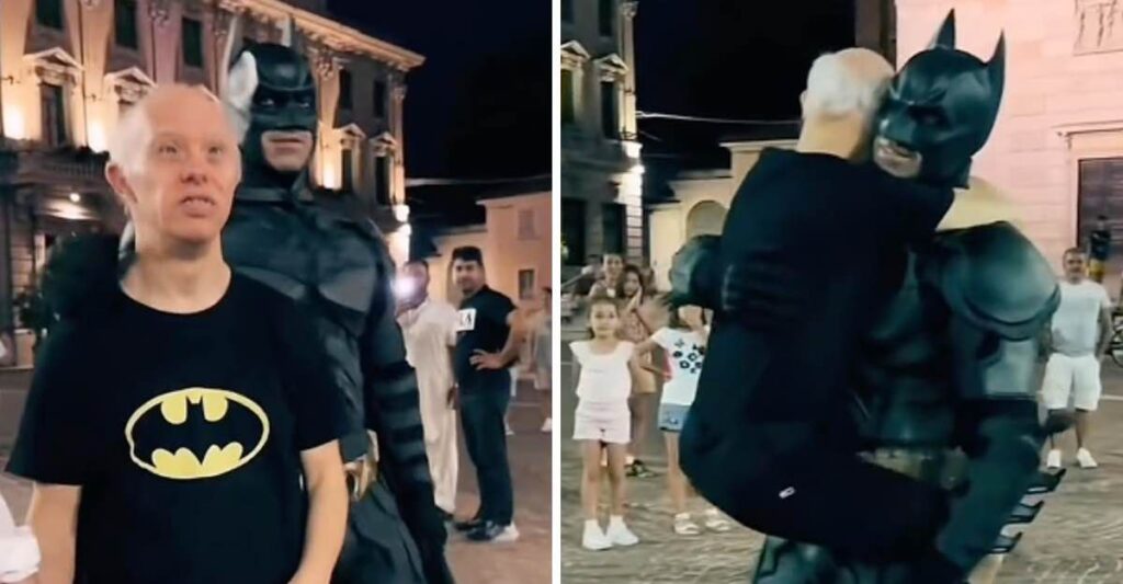 Conmovedor momento cuando un hombre con síndrome de Down conoció a su superhéroe