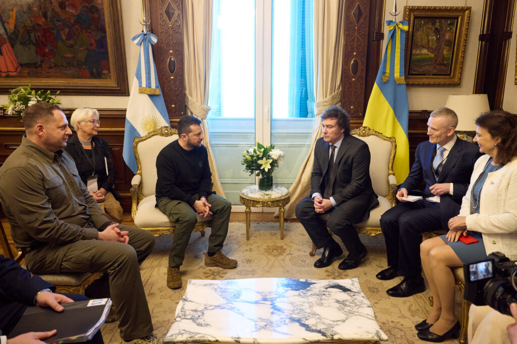 Volodimir Zelenski se reúne con Javier Milei en Argentina