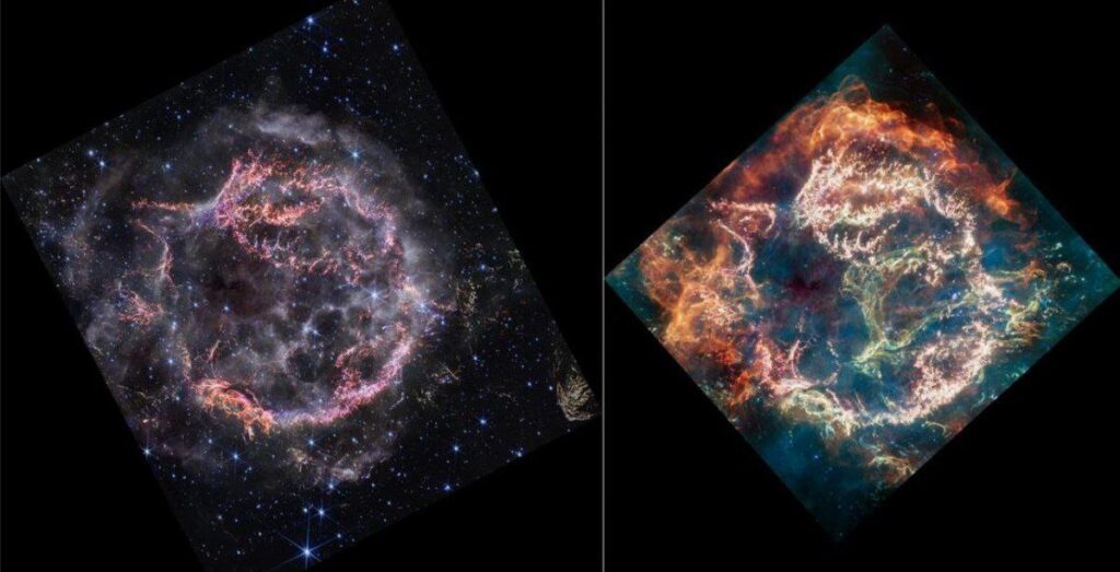 Así se ven los restos de la explosión de una supernova