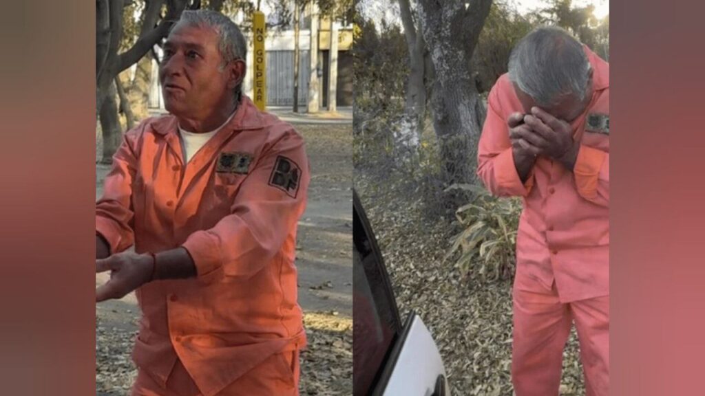 Recogedor de basura recibe un automóvil de regalo y no puedo contener las lágrimas