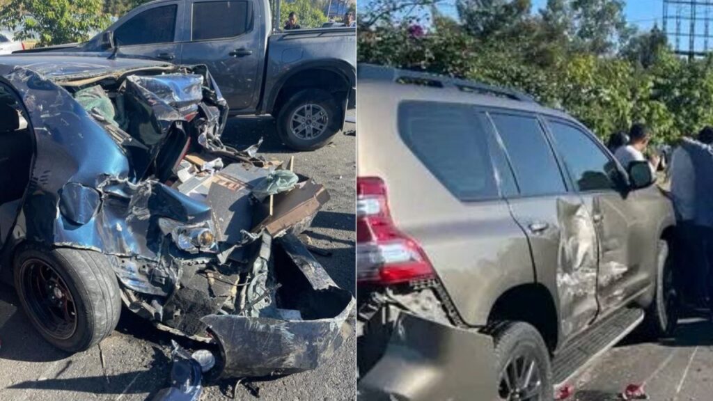 Destruidos varios carros luego que rastra sin frenos impactara en Anillo Periférico de la capital de Honduras