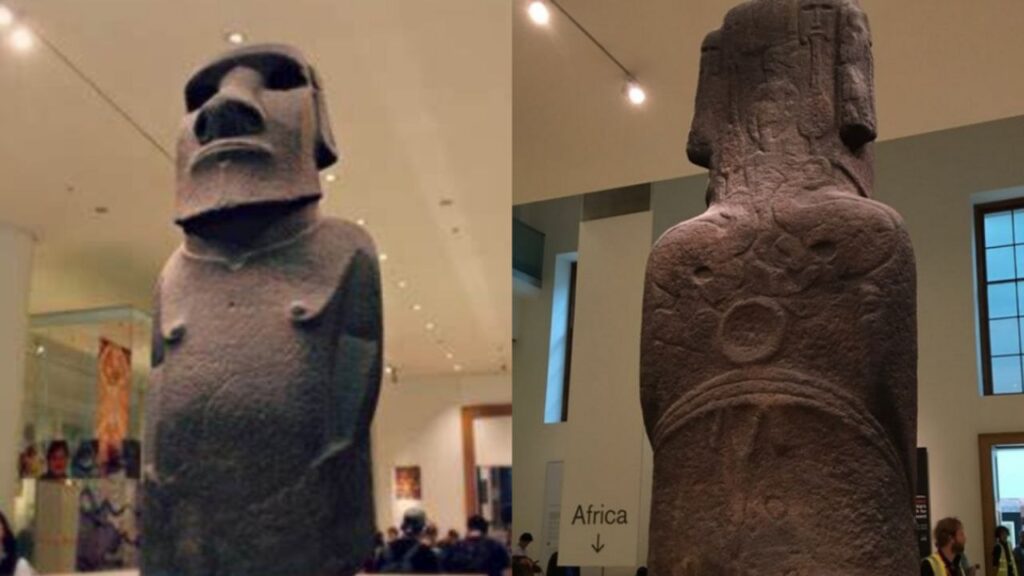 Chilenos exigen a Reino Unido devuelvan las estatuas moái "robadas" en 1868
