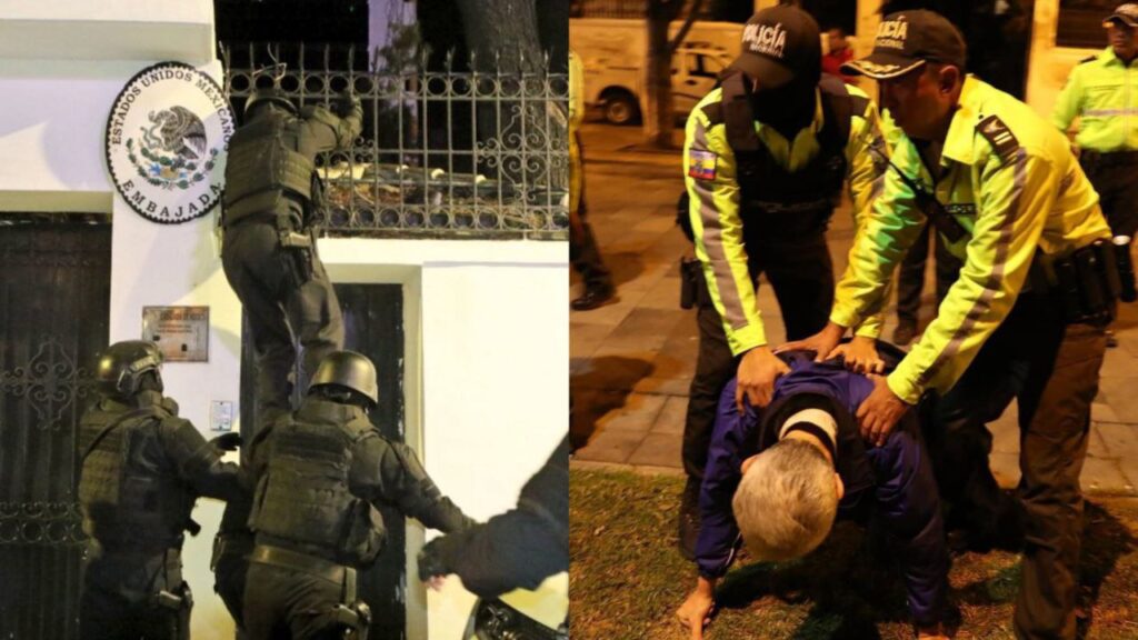Tensión entre Ecuador y México: Noboa ordenó irrumpir la embajada del país azteca