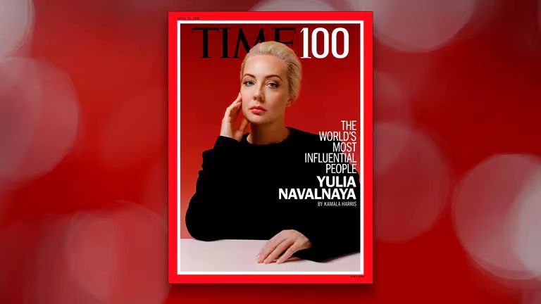 Yulia Navalnaya fue incluida en la lista de personas más influyentes de la revista Time