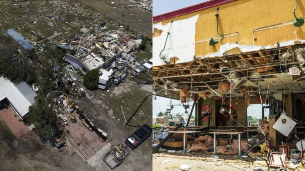 Imágenes de la destrucción que dejaron las tormentas con tornados en EEUU