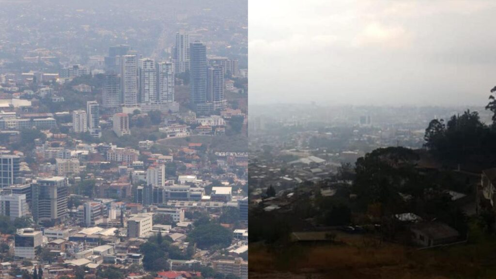 capa de humo, Capital de Honduras en alerta por la mala calidad del aire